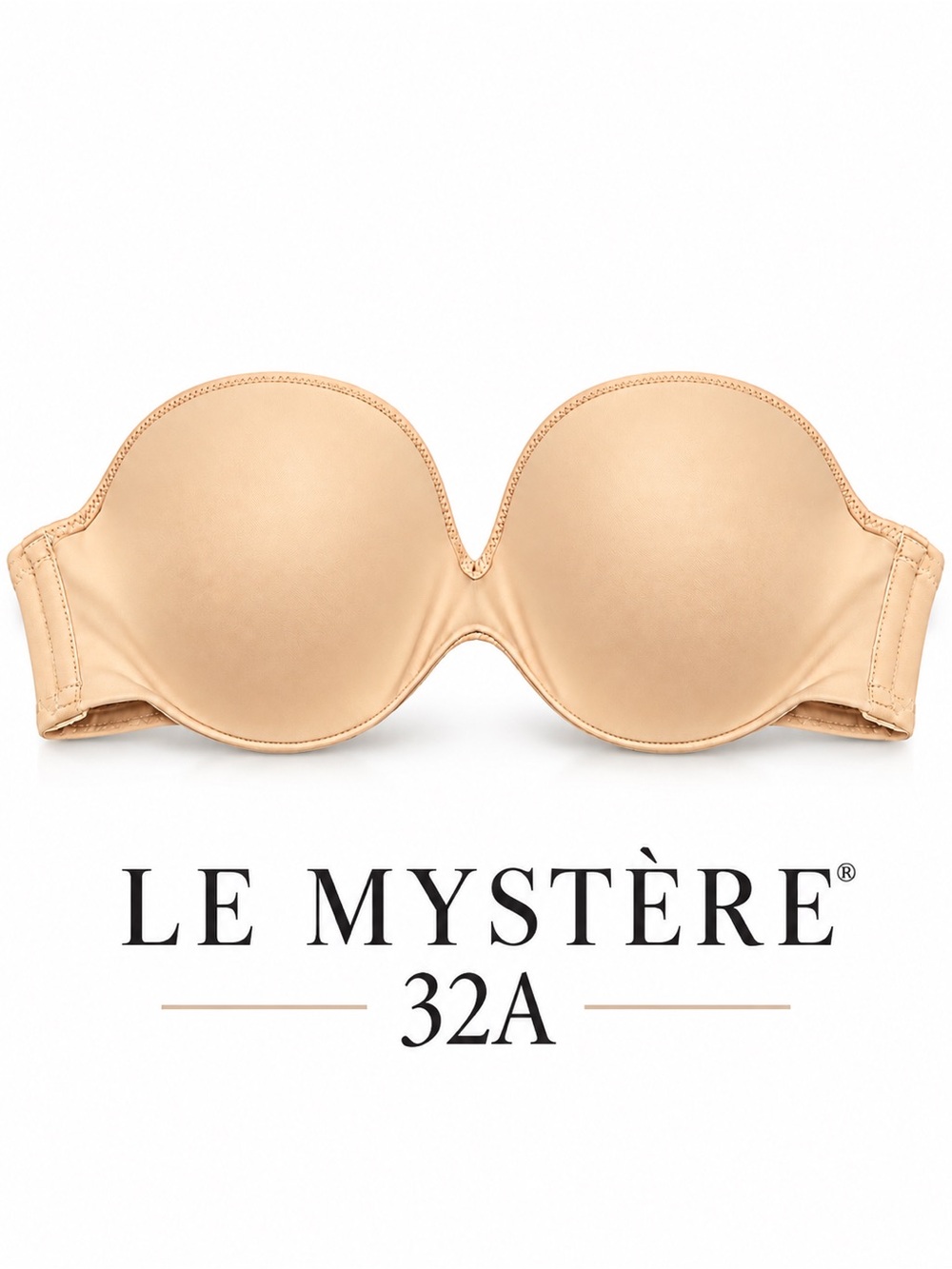 LE MYSTÈRE Strapless Nude Molded Underwire Seamless Bra 32A